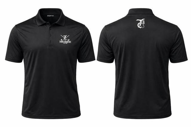 Golf Short Leave Collared Polo - Black