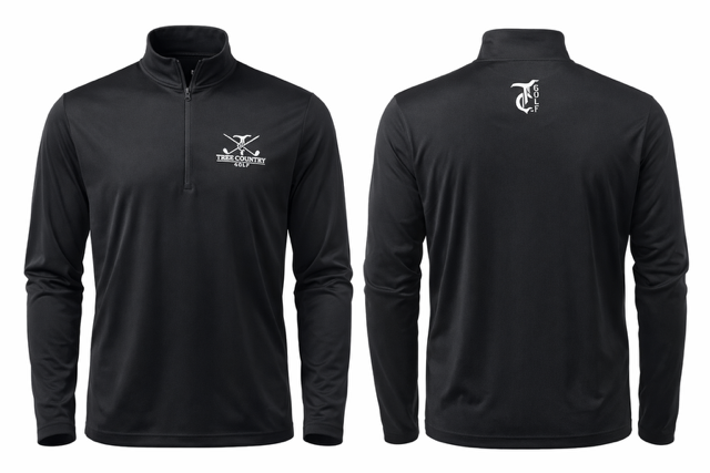 Golf Long Sleeve Quarter Zip - Black