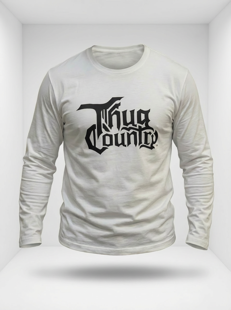 White Classic Logo Tee - Long Sleeve