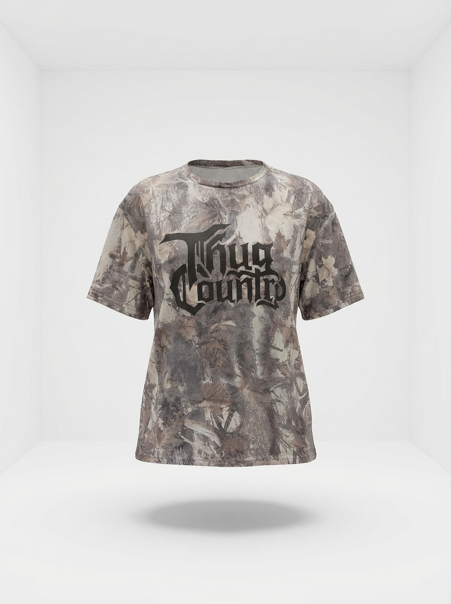 Womens Camo Tee - Black Logo