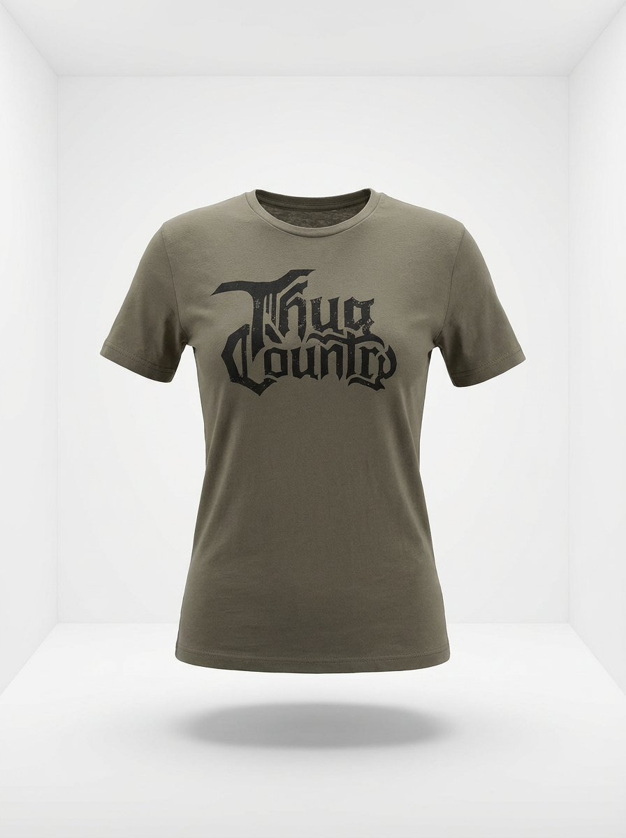 Thug Country Logo Tee – Olive & Black Edition