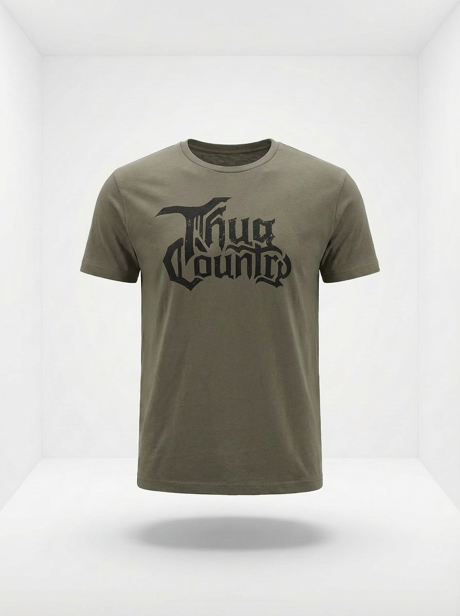 Thug Country Logo Tee – Olive & Black Edition