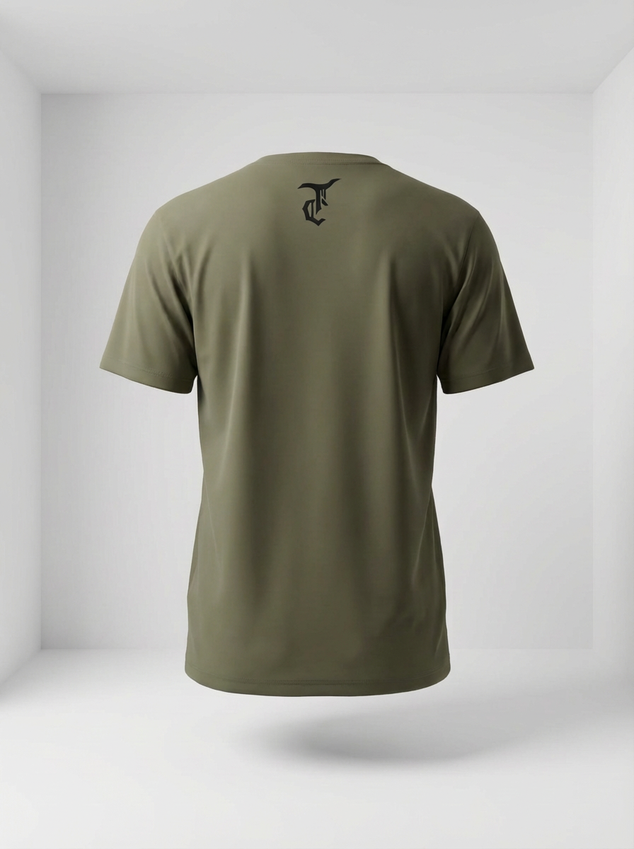 Long Sleeve Classic Tee - Olive Green/Black Logo