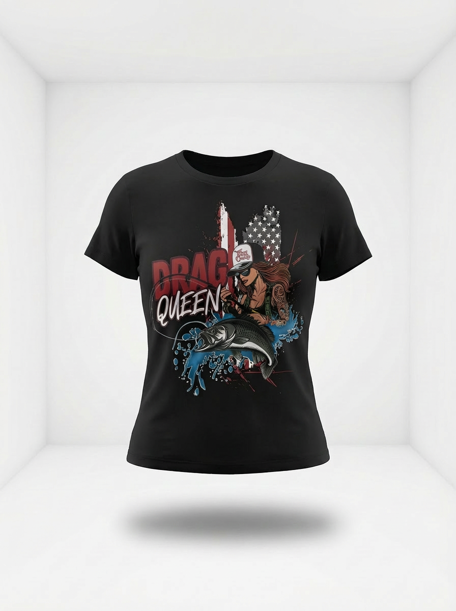 Drag Queen Fishing Tee – Patriotic &amp; Bold