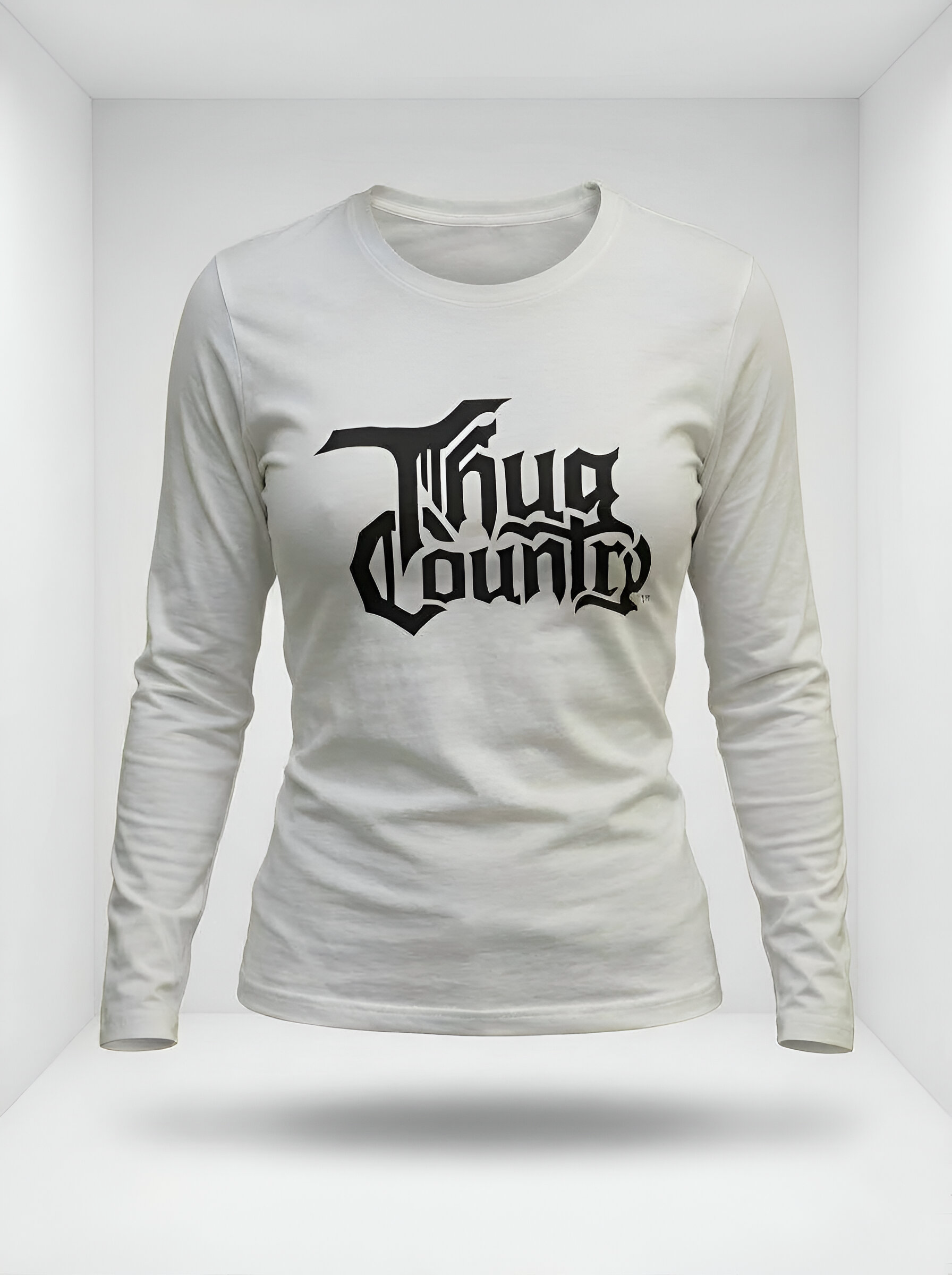 White Classic Logo Tee - Long Sleeve