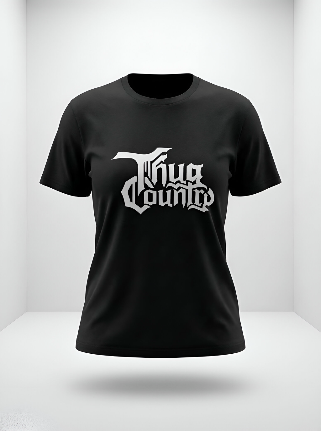 Thug Country Logo Tee – Black with White Edition