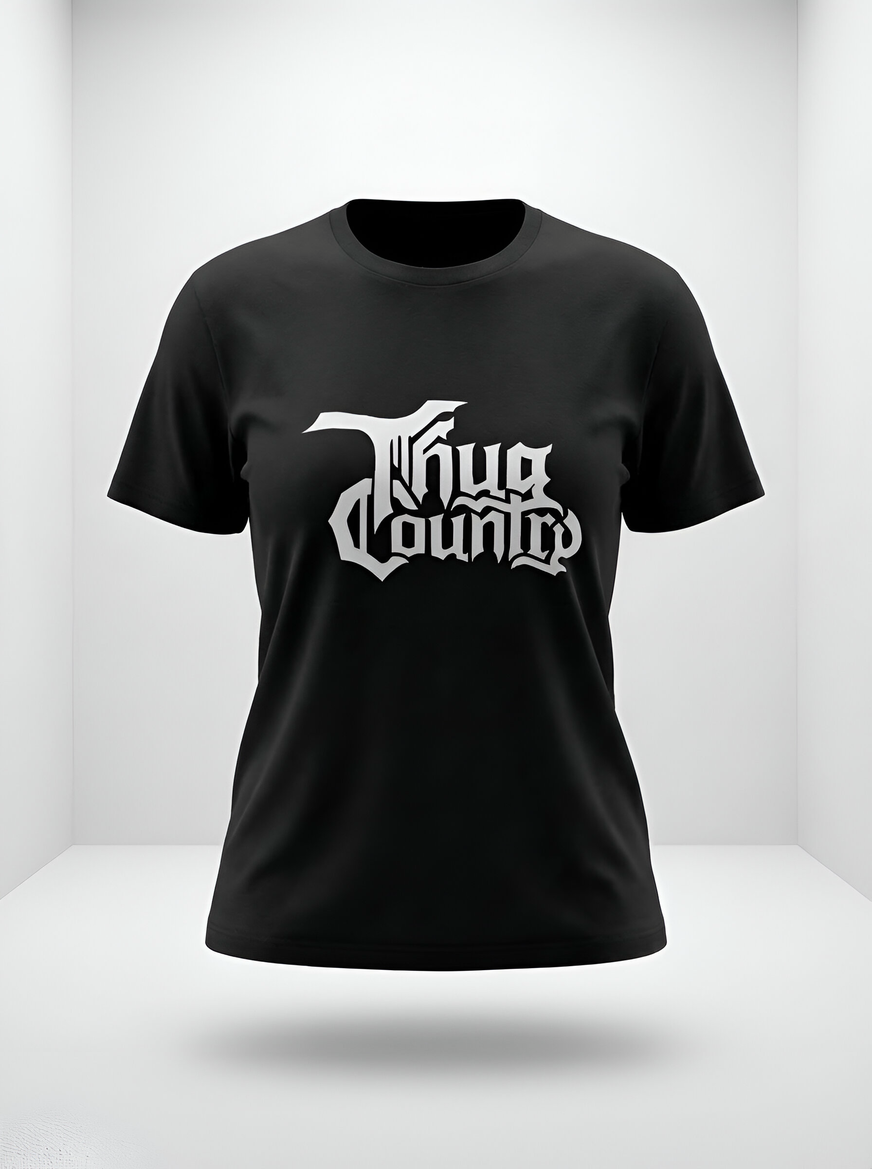 Thug Country Logo Tee – Black with White Edition