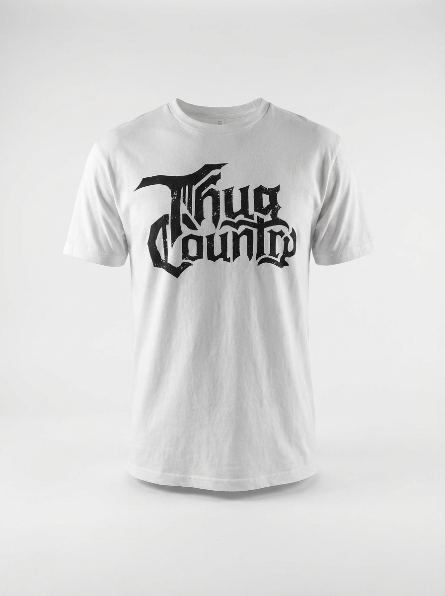 Thug Country Logo Tee - White with Black Edition