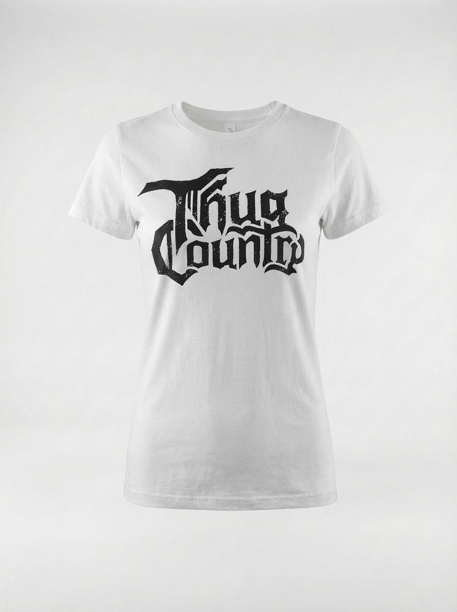 Thug Country Logo Tee - White with Black Edition