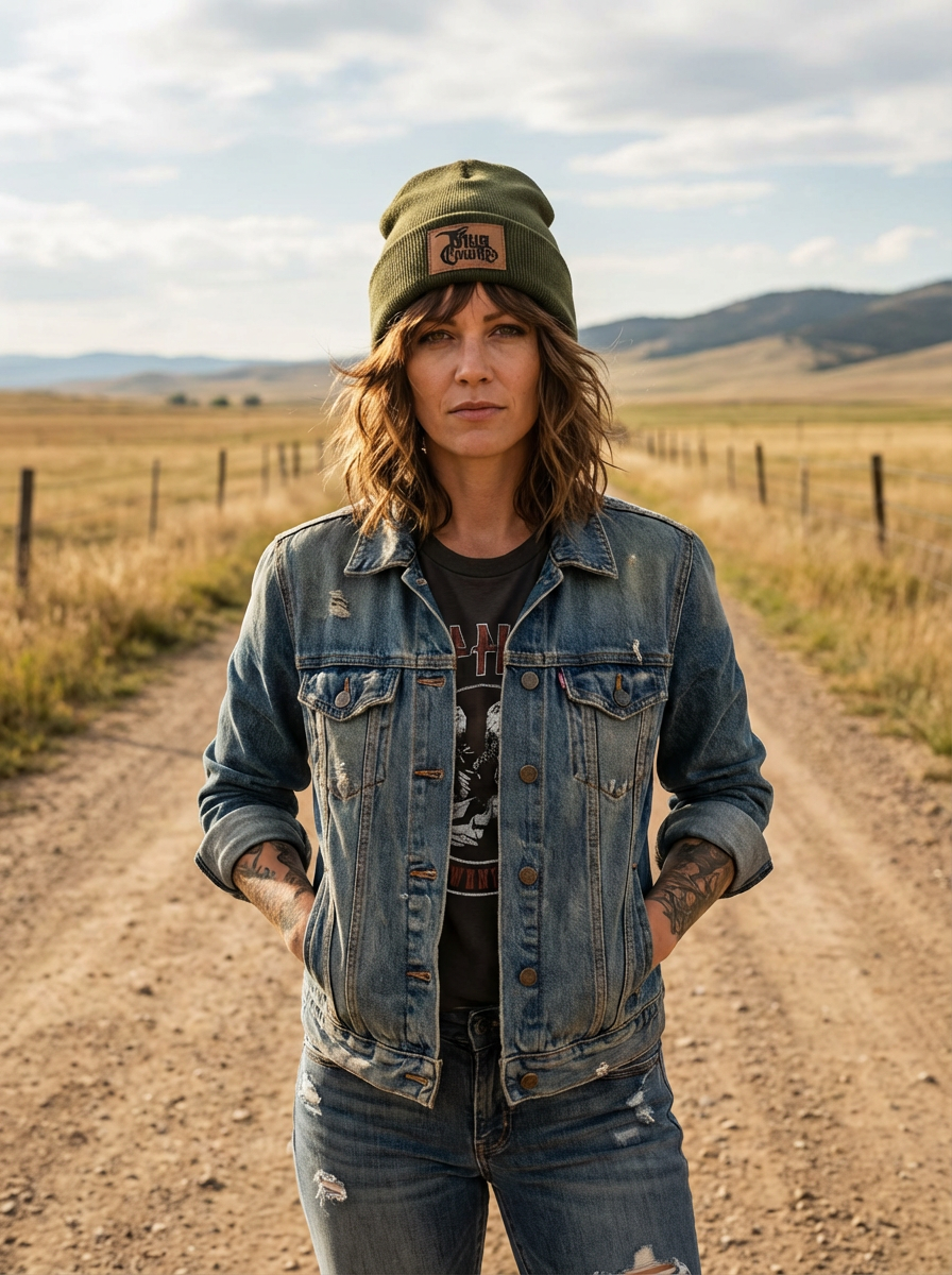 Thug Country Beanie - Leather Patch