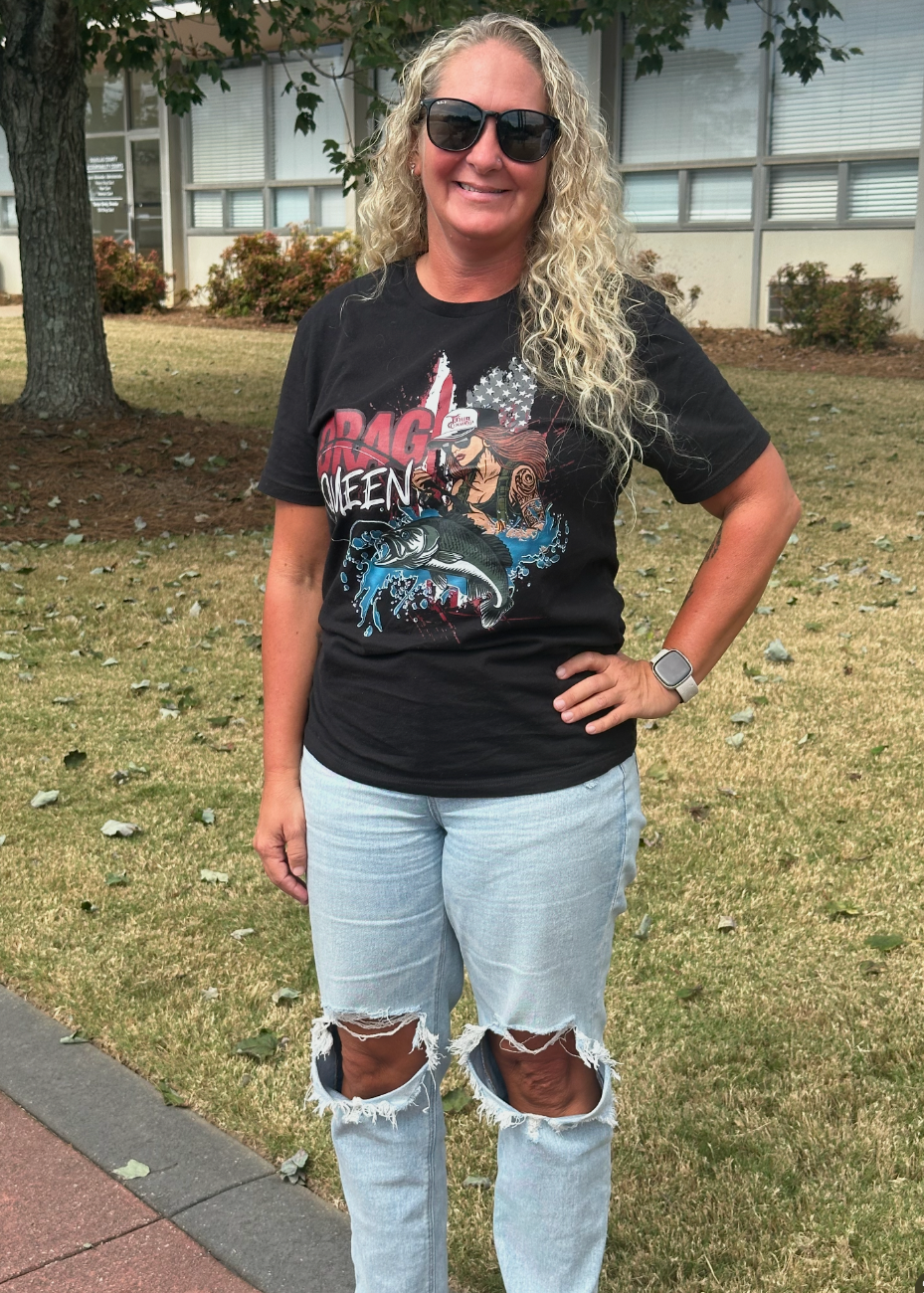 Drag Queen Fishing Tee – Patriotic &amp; Bold