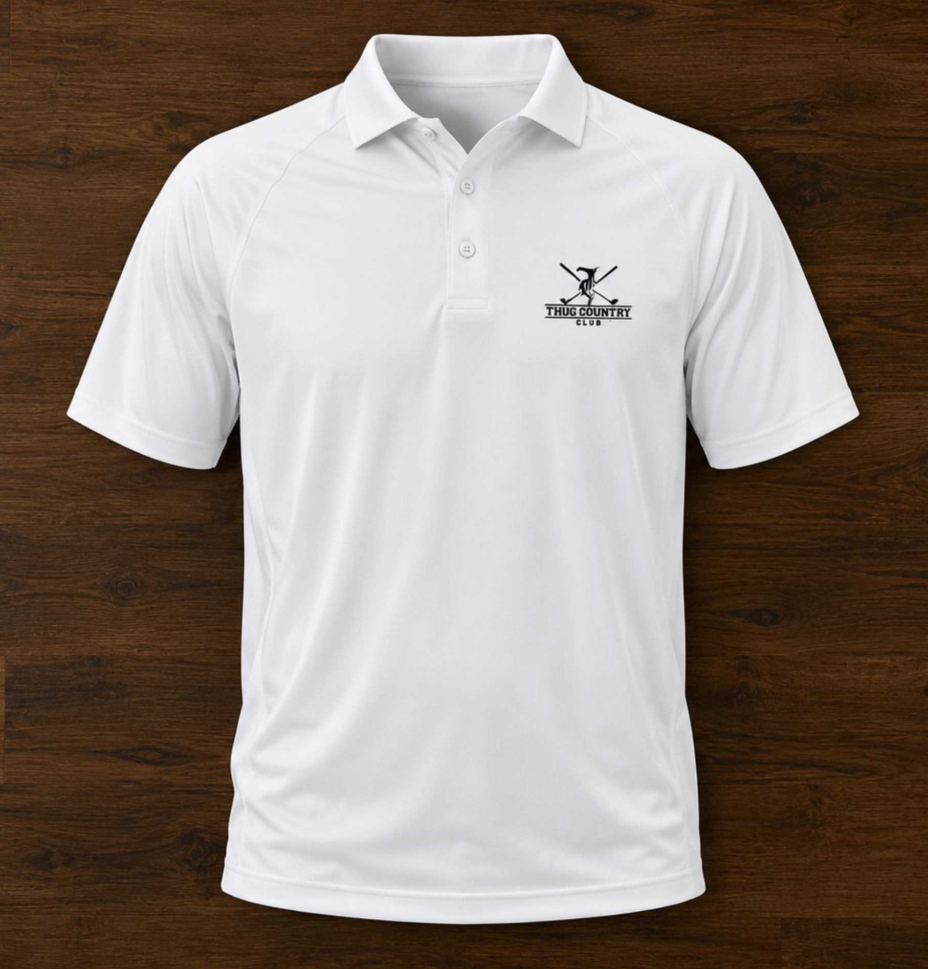 Golf Short Leave Collared Polo - White