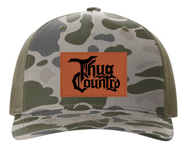 Thug Country Duck Camo Hat – Leather Patch Edition