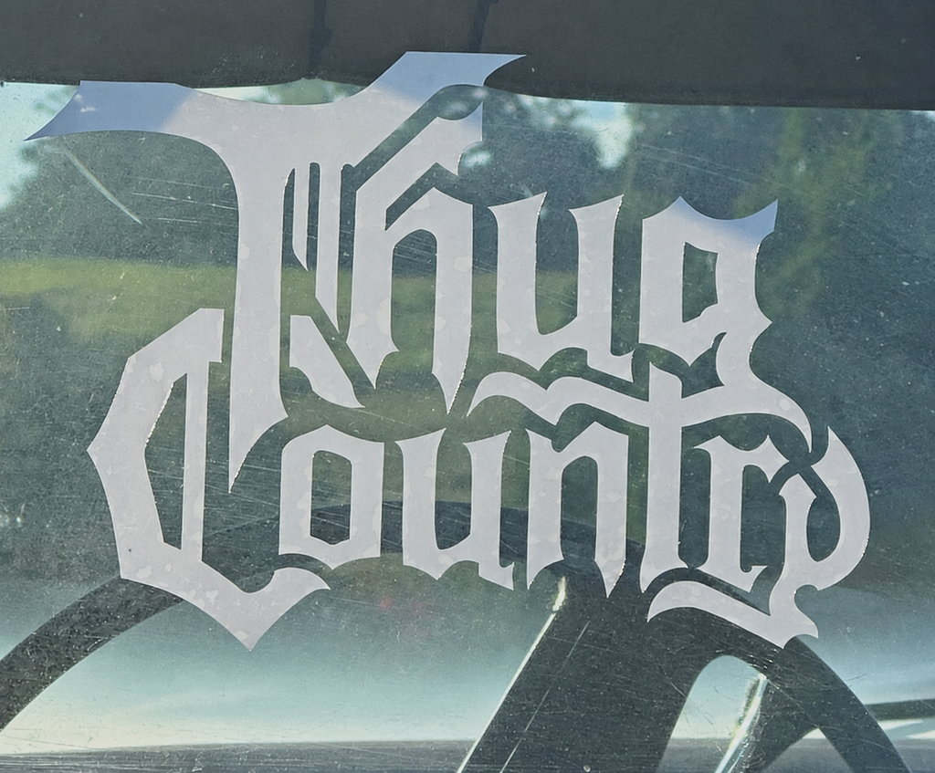 Thug Country Weatherproof Vinyl Decals (Various Sizes)